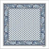 Femme Souleiado Carré Coton | Toute La Collection | Mouchoir coton LA MOUCHE bleu et blanc 45 x 45 cm