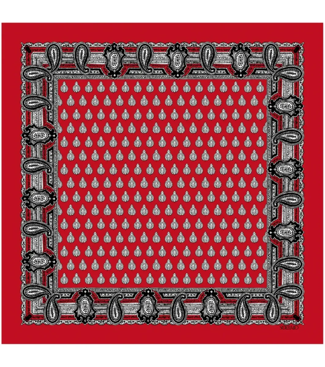 Souleiado Carré Coton | Toute La Collection | Mouchoir en coton SCARABEE 45 x 45 cm