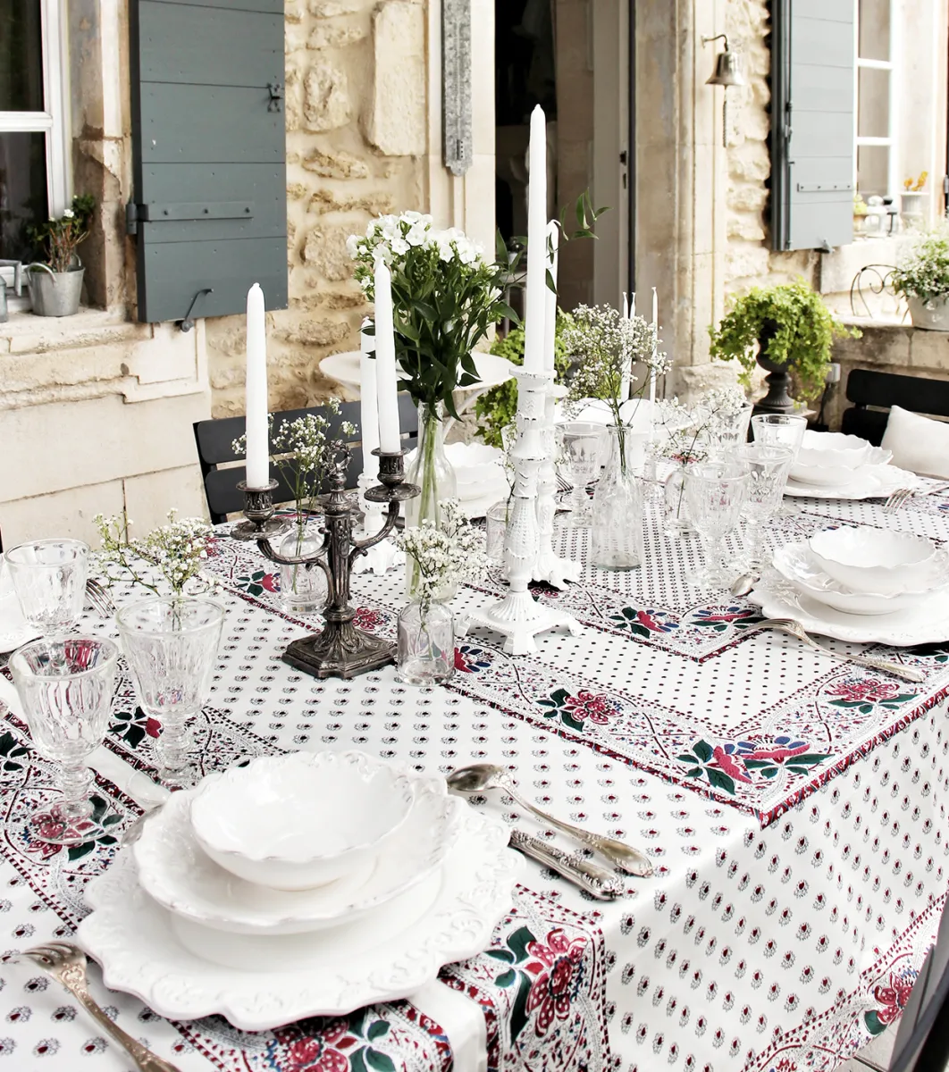 Souleiado Nos Tables Automnales | Nappe carrée « Baumanière »