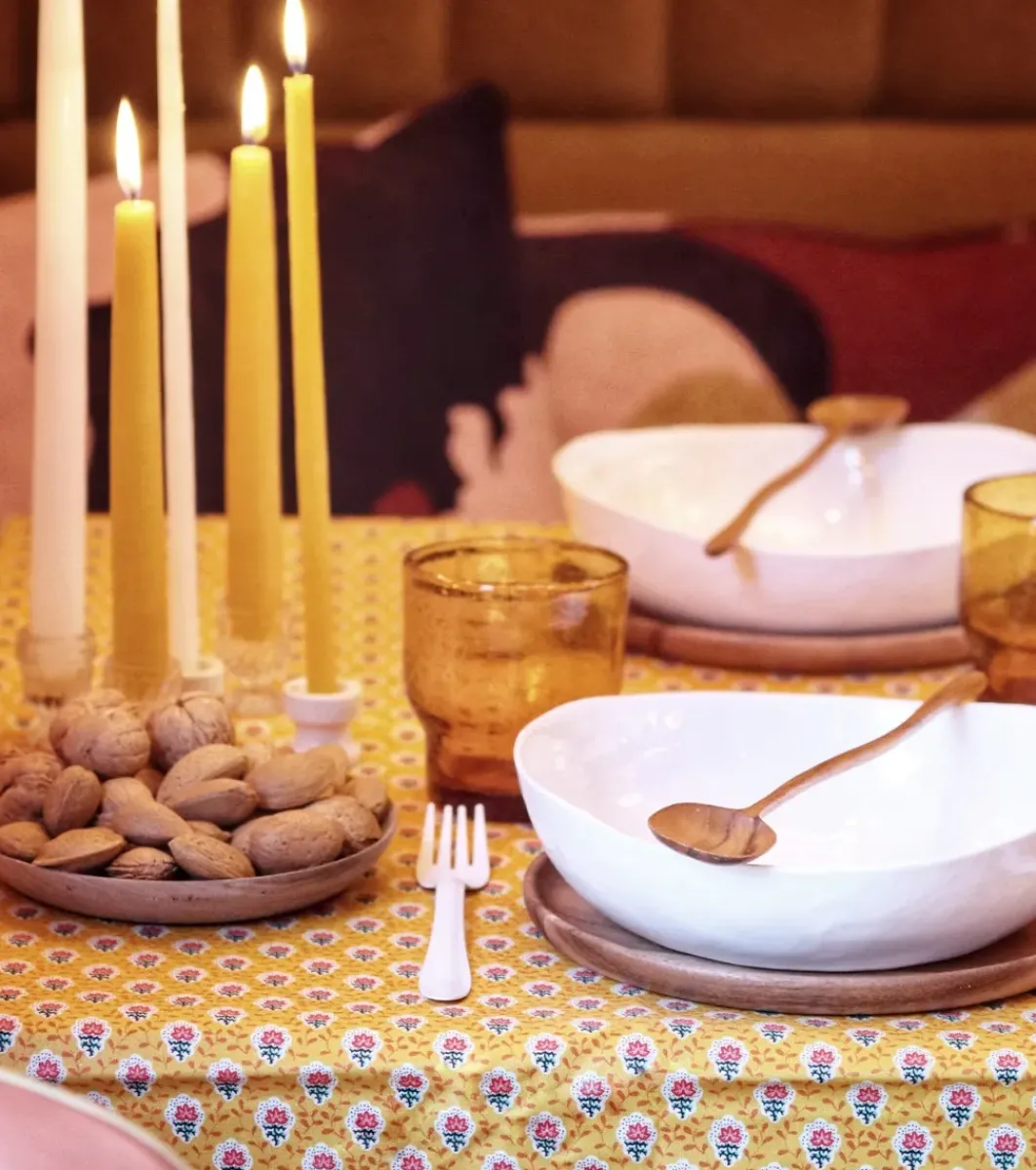 Souleiado Nos Tables Automnales | Nappe enduite "Fleur des Champs''