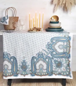 Souleiado Nos Tables Automnales | Nappe rectangulaire SERVANES blanc