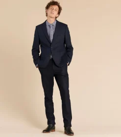 Homme Souleiado Pantalons | Pantalon MARIO lainage bleu nuit