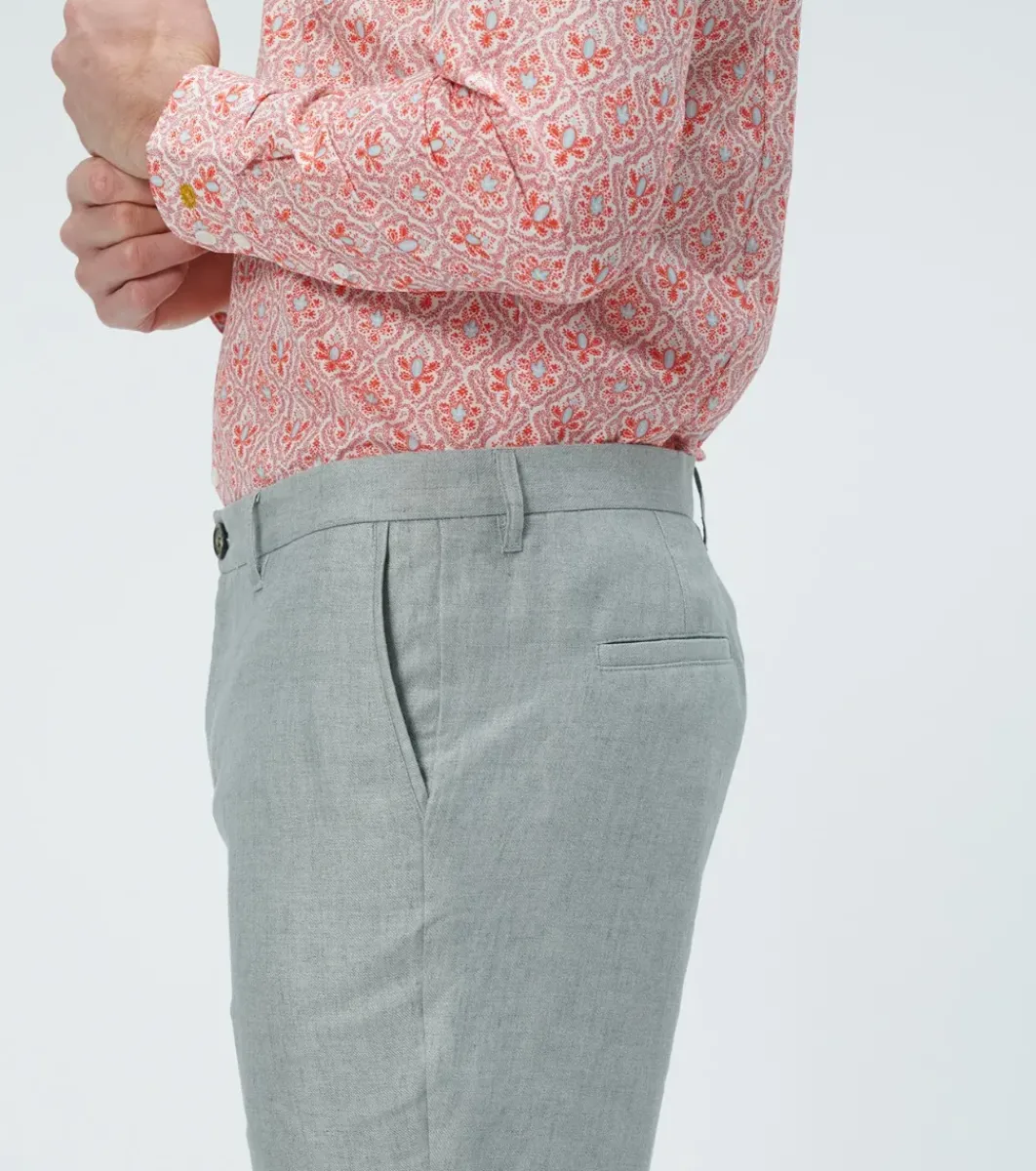 Homme Souleiado Pantalons | Pantalon MARIO Lin Perle Uni