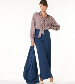 Femme Souleiado Pantalons | Pantalon PRISCA bleu pétrole