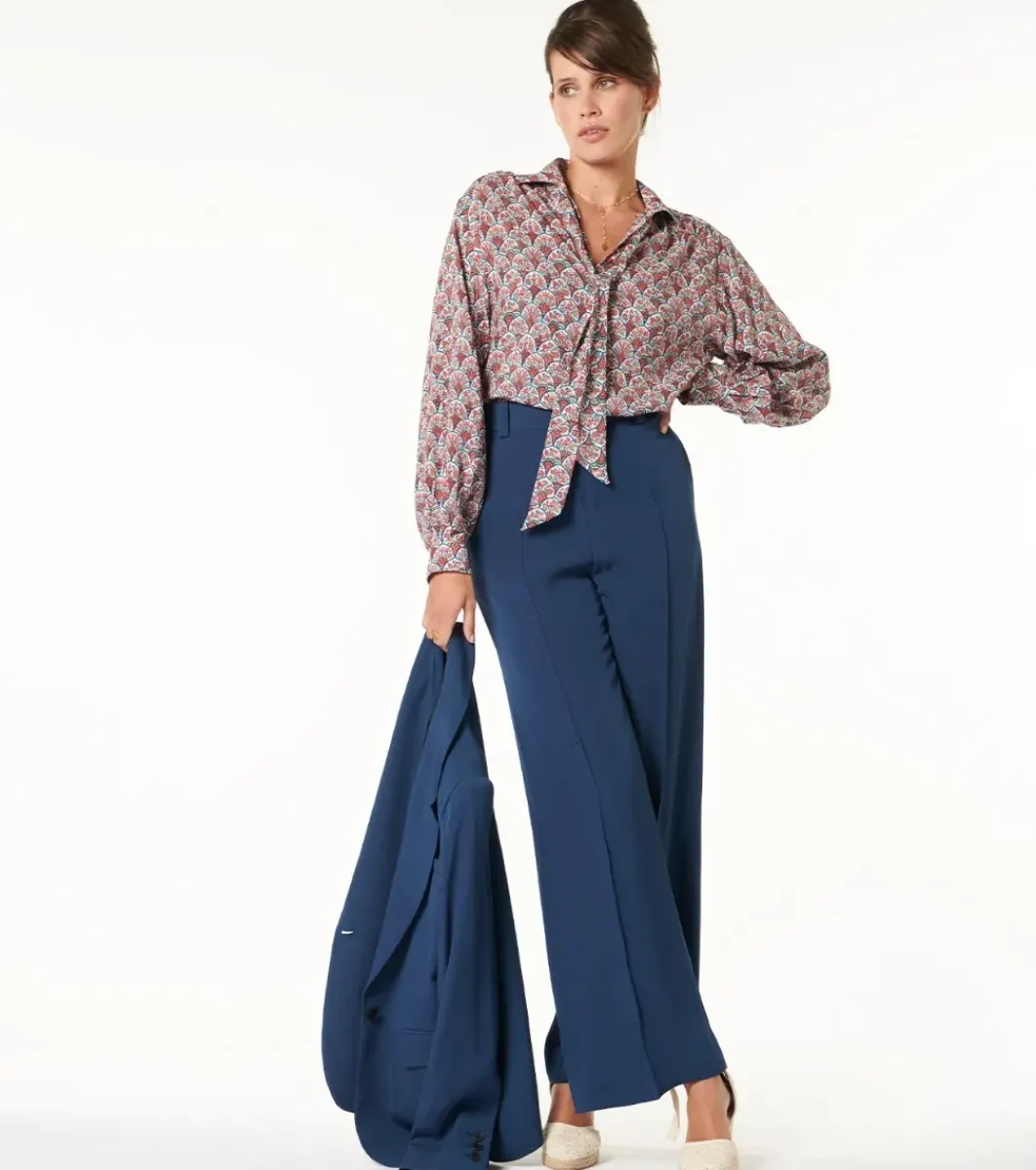 Femme Souleiado Pantalons | Pantalon PRISCA bleu pétrole