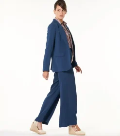 Femme Souleiado Pantalons | Pantalon PRISCA bleu pétrole
