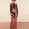 Femme Souleiado Pantalons | Pantalon PRISCA Pied de poule beige rouge