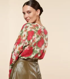 Femme Souleiado Pulls & Cardigans | Pull LISA Roulotte écru fuchsia