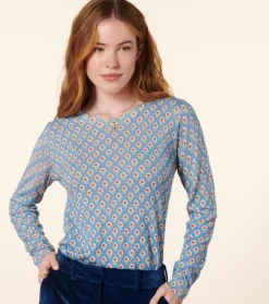 Femme Souleiado Pulls & Cardigans | Pull PERLA Fleur des Champs rouge bleu