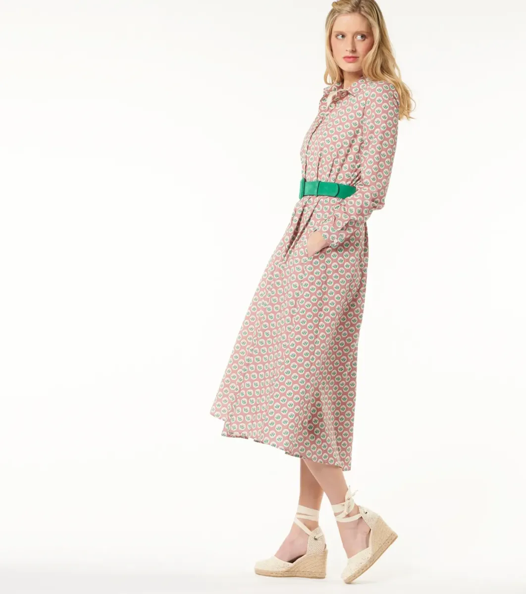 Femme Souleiado Robes | Robe CONSTANCE Fleurs d'Arles blush menthe