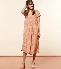 Femme Souleiado Robes | Robe JACQUELINE Tania corail
