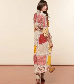 Femme Souleiado Robes | Robe LAVANDOU L'Italienne rouge abricot