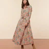 Femme Souleiado Robes | Robe MARIGOLD Plume aqua orange