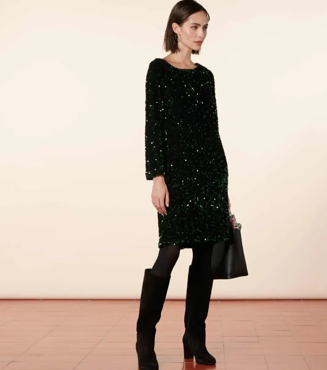 Femme Souleiado Robes | Robe ODÉLIA Sequins foncé