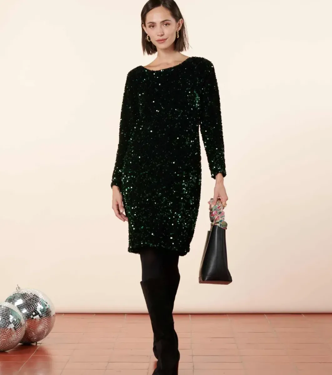 Femme Souleiado Robes | Robe ODÉLIA Sequins foncé