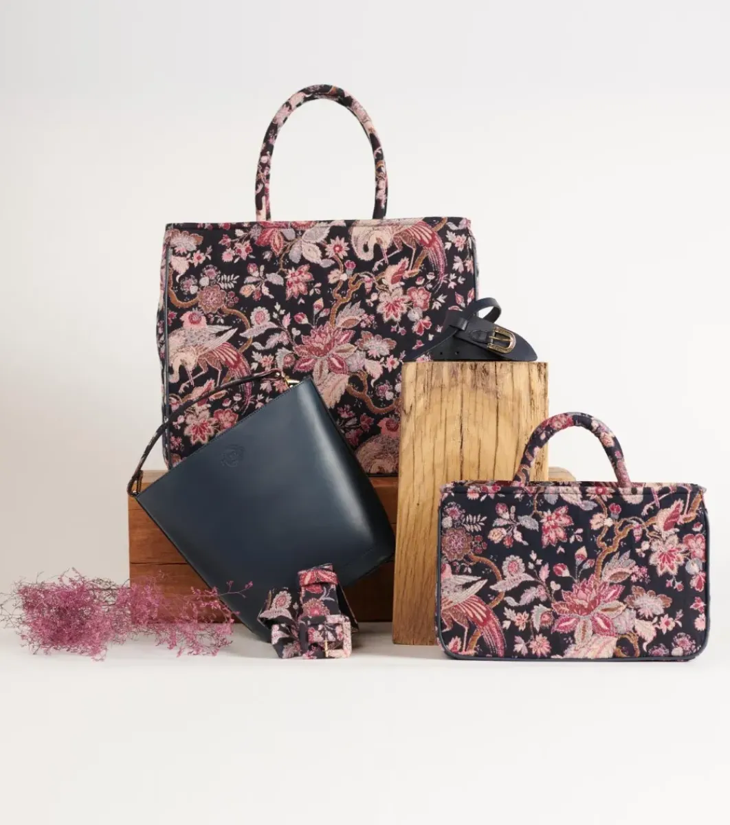 Femme Souleiado Sacs | Sac AMARÉE Héron marine fuchsia
