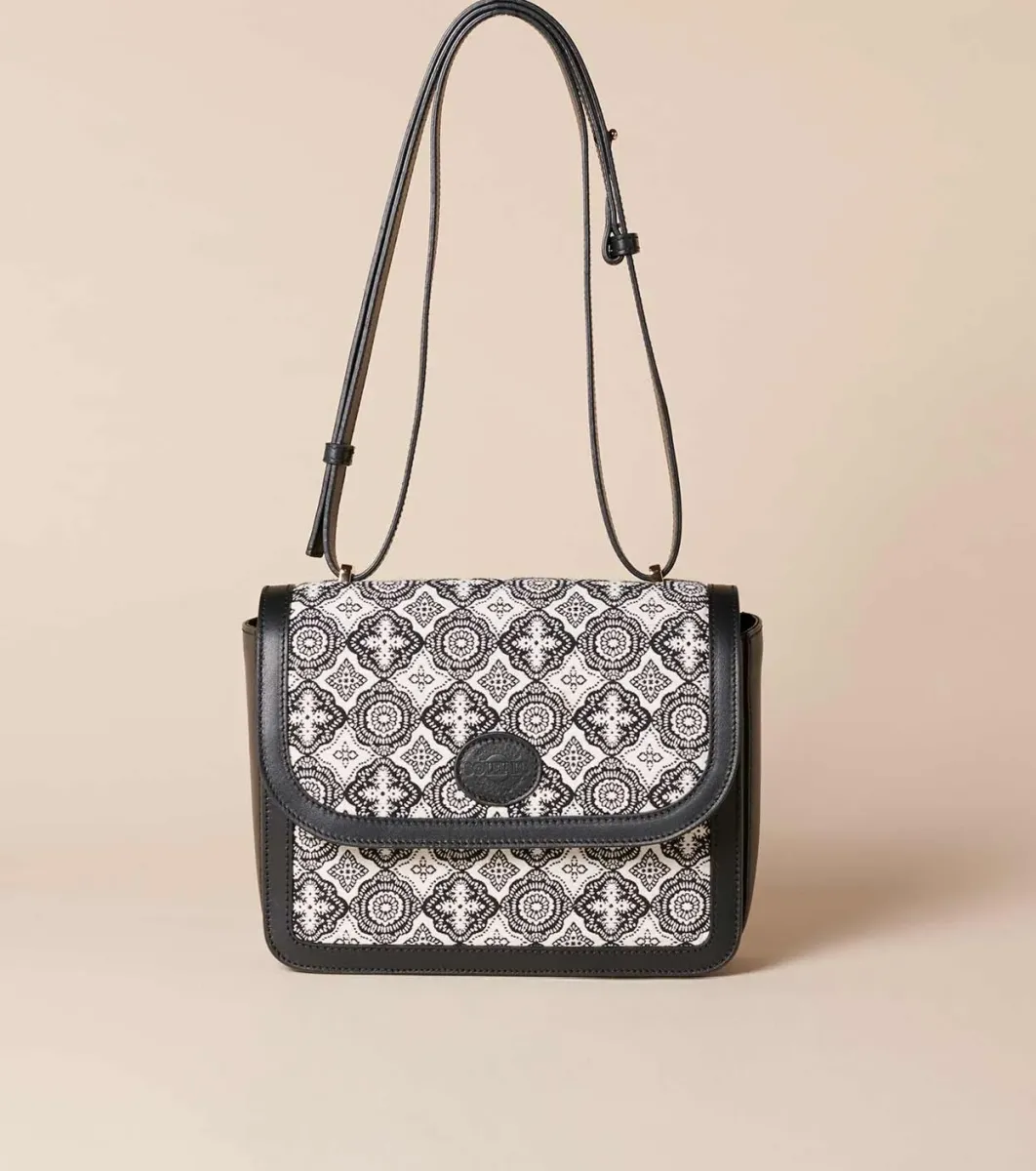 Femme Souleiado Sacs | Sac BISO Mosaïque noir écru