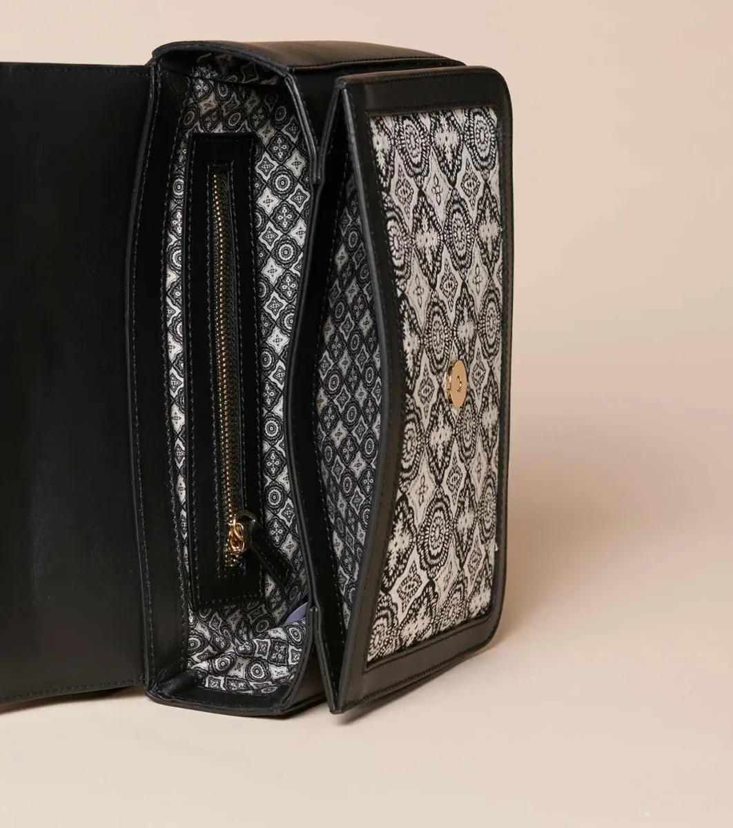 Femme Souleiado Sacs | Sac BISO Mosaïque noir écru
