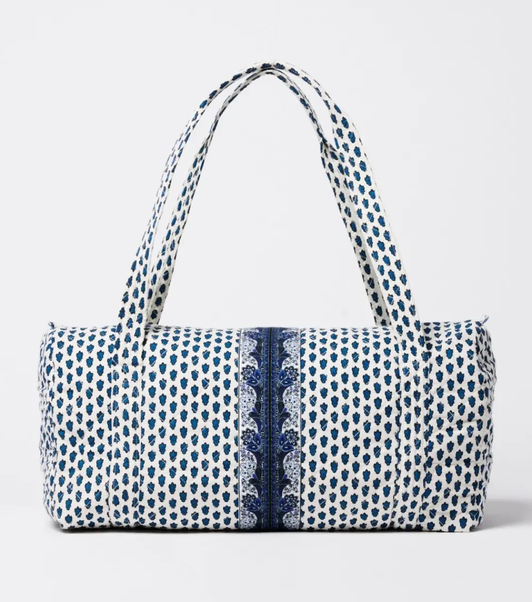 Souleiado Ligne De Voyage | Sac de voyage ESCAMPADOU La Mouche Bleu fond blanc