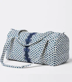 Souleiado Ligne De Voyage | Sac de voyage ESCAMPADOU La Mouche Bleu fond blanc
