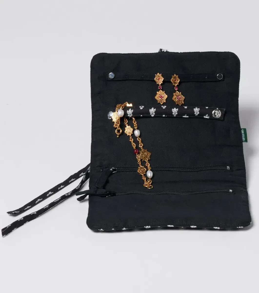 Femme Souleiado Fille | Bijoux | Trousse à bijoux BELITA Mouche Noir/Blanc
