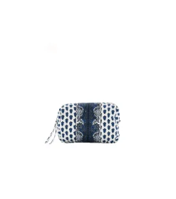 Souleiado Ligne De Voyage | Trousse de maquillage BELLA La Mouche bleu fond blanc