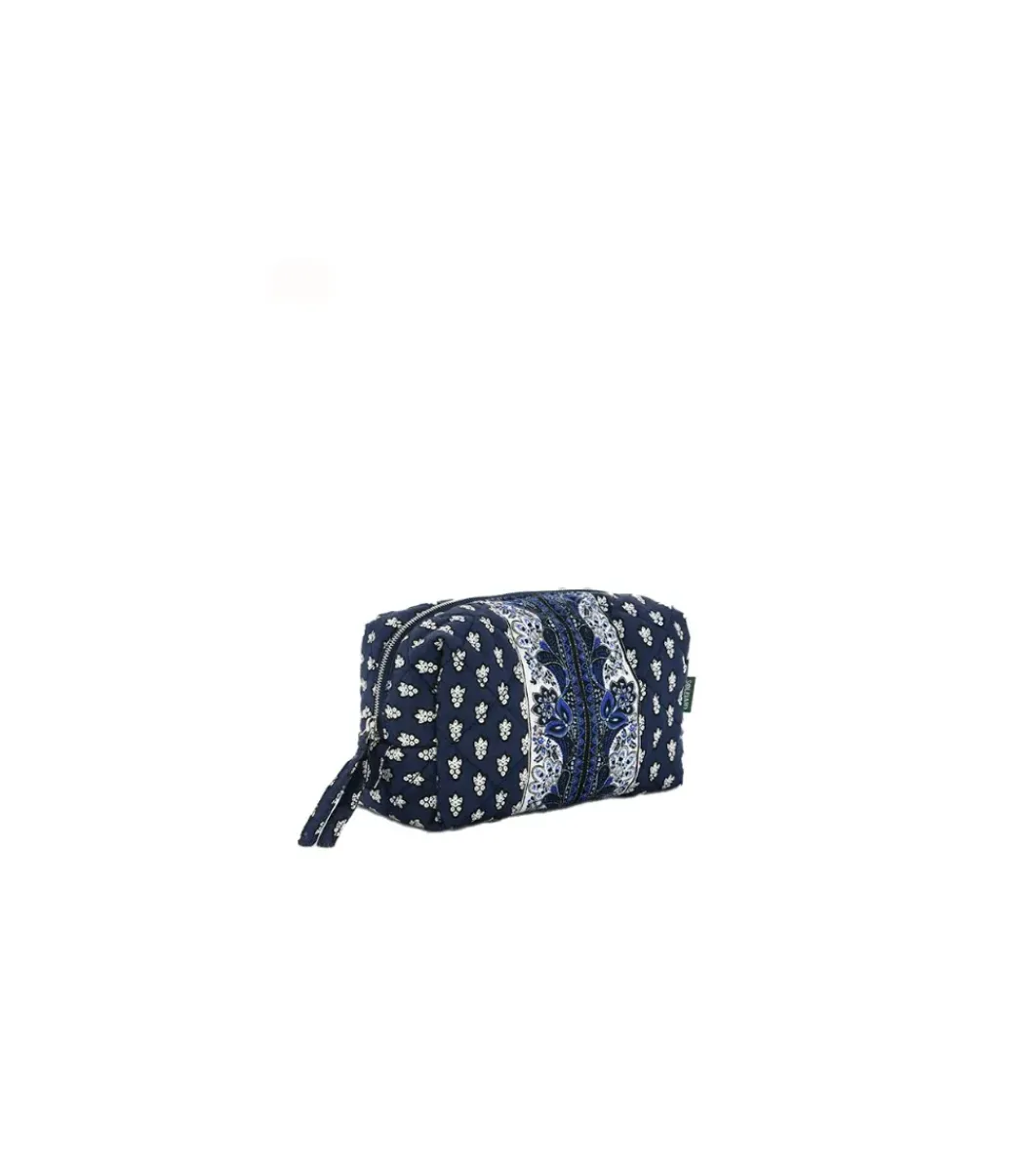 Souleiado Ligne De Voyage | Trousse de maquillage BELLA La Mouche blanche fond marine