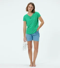 Femme Souleiado T-shirts & Débardeurs | T-Shirt POLLY Merveille menthe aqua