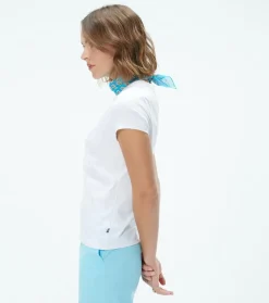 Femme Souleiado T-shirts & Débardeurs | T-Shirt PRUNE blanc broderie soleil