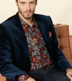 Homme Souleiado Vestes & Manteaux | Veste DANDY Velours bleu nuit