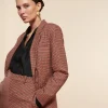 Femme Souleiado Vestes & Manteaux | Veste FLAVIE Pied de poule beige rouge