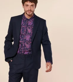 Homme Souleiado Vestes & Manteaux | Veste MILAN lainage bleu nuit