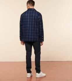 Homme Souleiado Vestes & Manteaux | Veste THEO Lainage bleu à carreaux beige